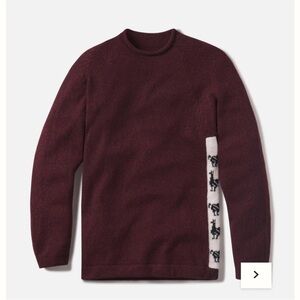Paka The Cusco Sweater Inca Design Alpaca Blend Maroon Unisex Size S